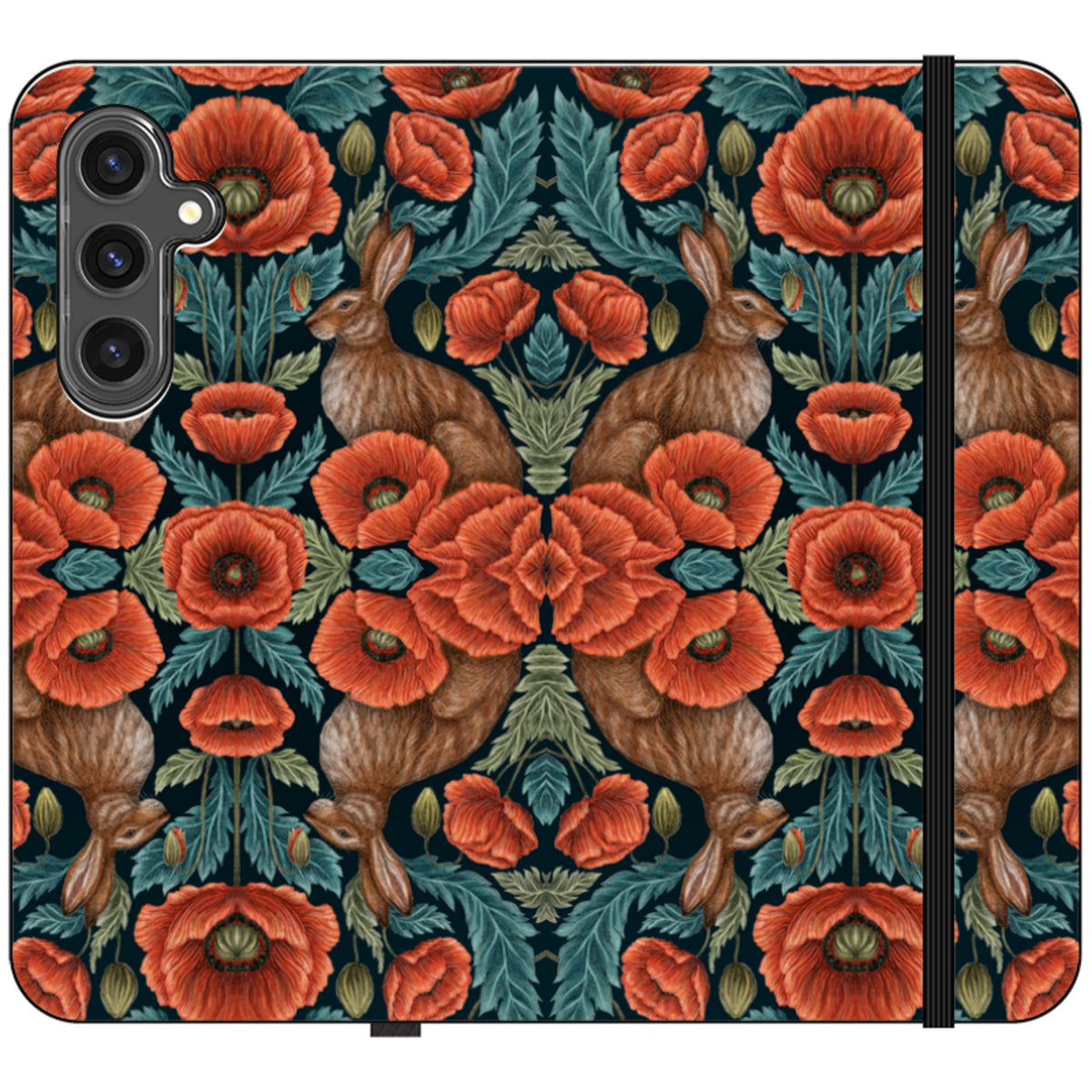 Poppy Red Wallet Case By Catherine Rowe
