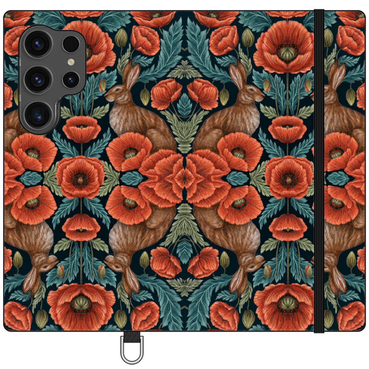 Poppy Red Wallet Case By Catherine Rowe