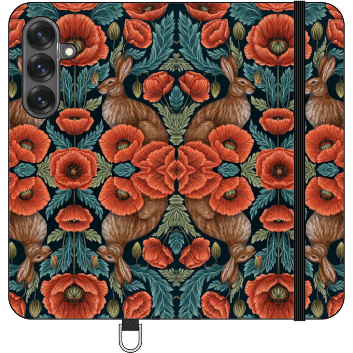 Poppy Red Wallet Case By Catherine Rowe
