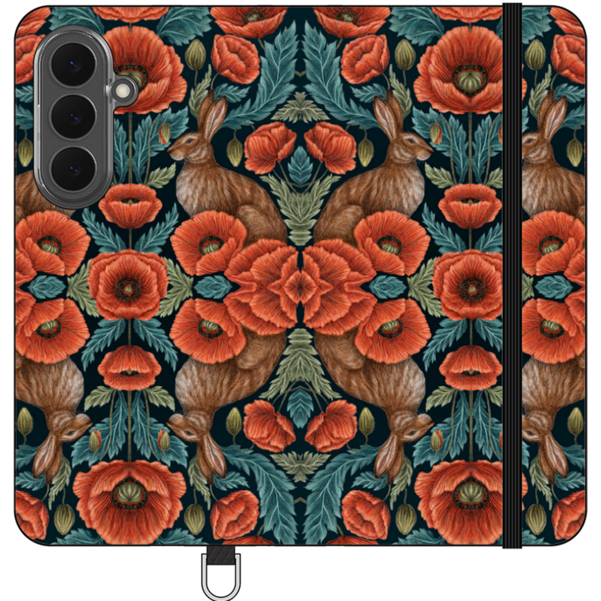 Poppy Red Wallet Case By Catherine Rowe