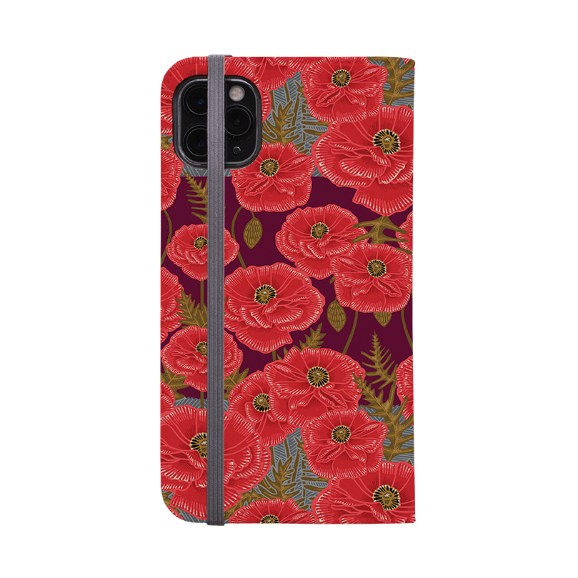 Poppy Red Wallet Case By Kate Heiss