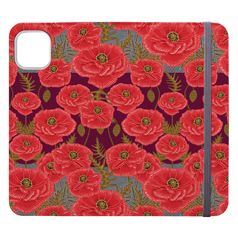 Poppy Red Wallet Case By Kate Heiss
