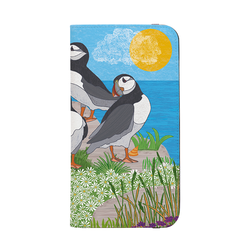 Puffins Wallet Case By Natalie Pedetti Prack