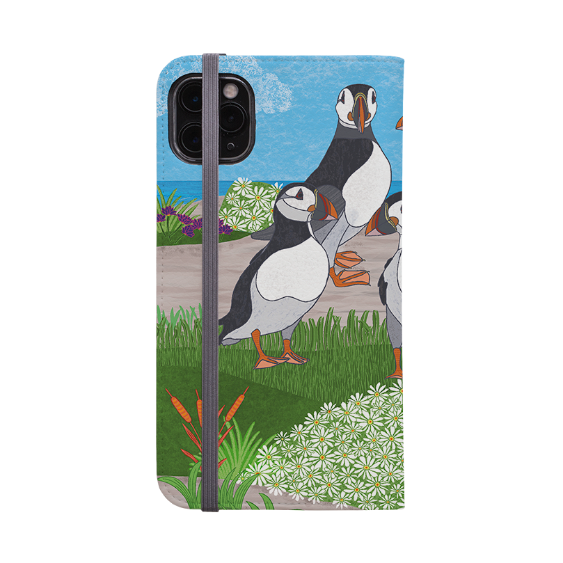 Puffins Wallet Case By Natalie Pedetti Prack