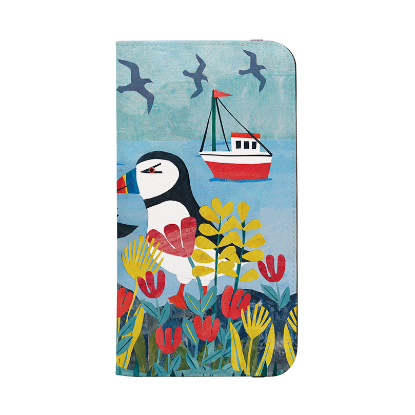 Puffins Wallet Case By Tracey English