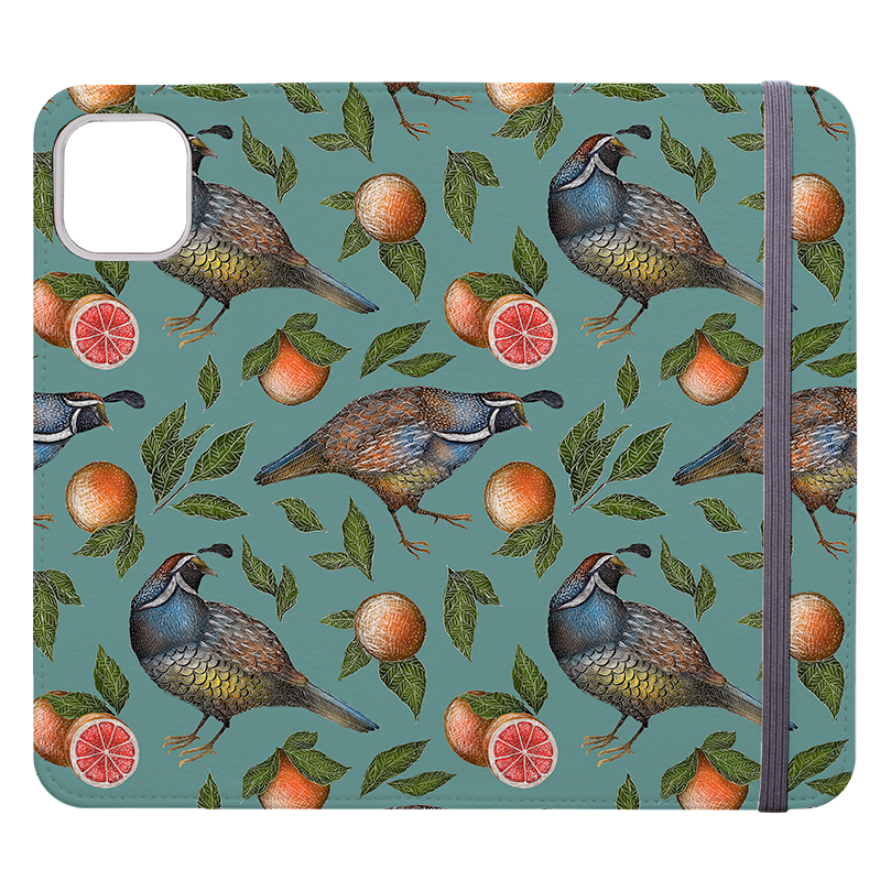 Quails Pattern By Catherine Rowe Wallet case