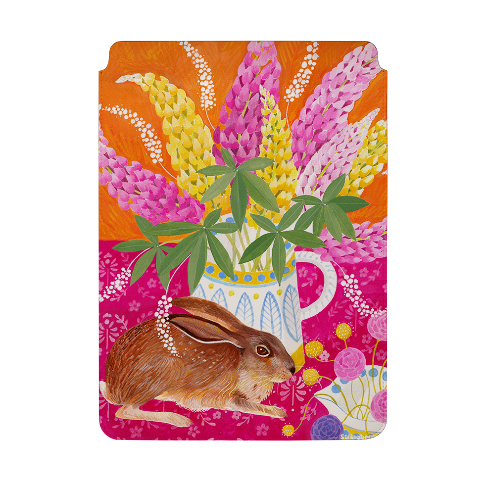 Rabbit Lupins By Bex Parkin Laptop, Kindle & iPad Sleeve