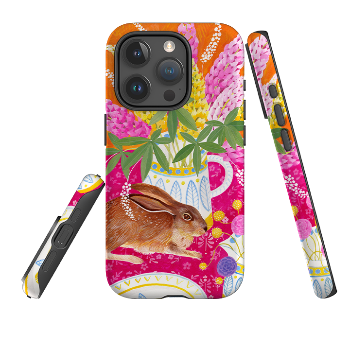iPhone Tough Case - Rabbit Lupins By Bex Parkin