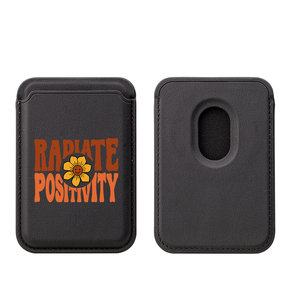 Radiate Positivity MagSafe Wallet- Black