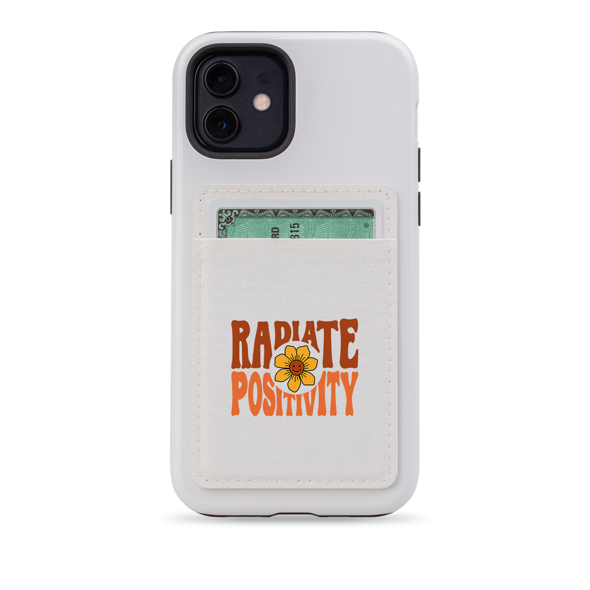 Radiate Positivity MagSafe Wallet- White