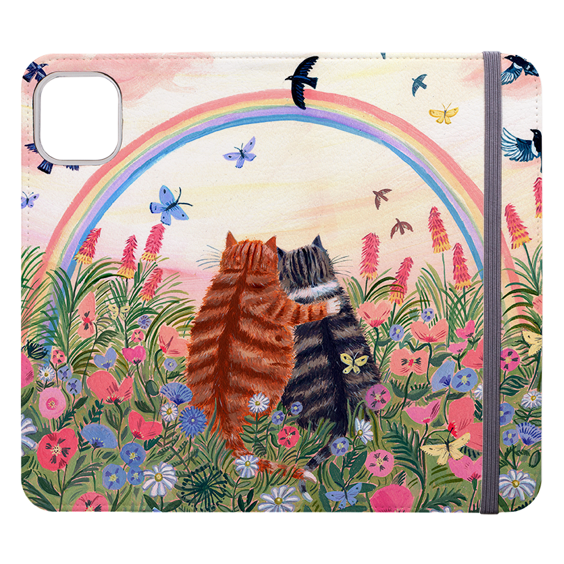 Rainbow Cats Wallet Case By Mary Stubberfield