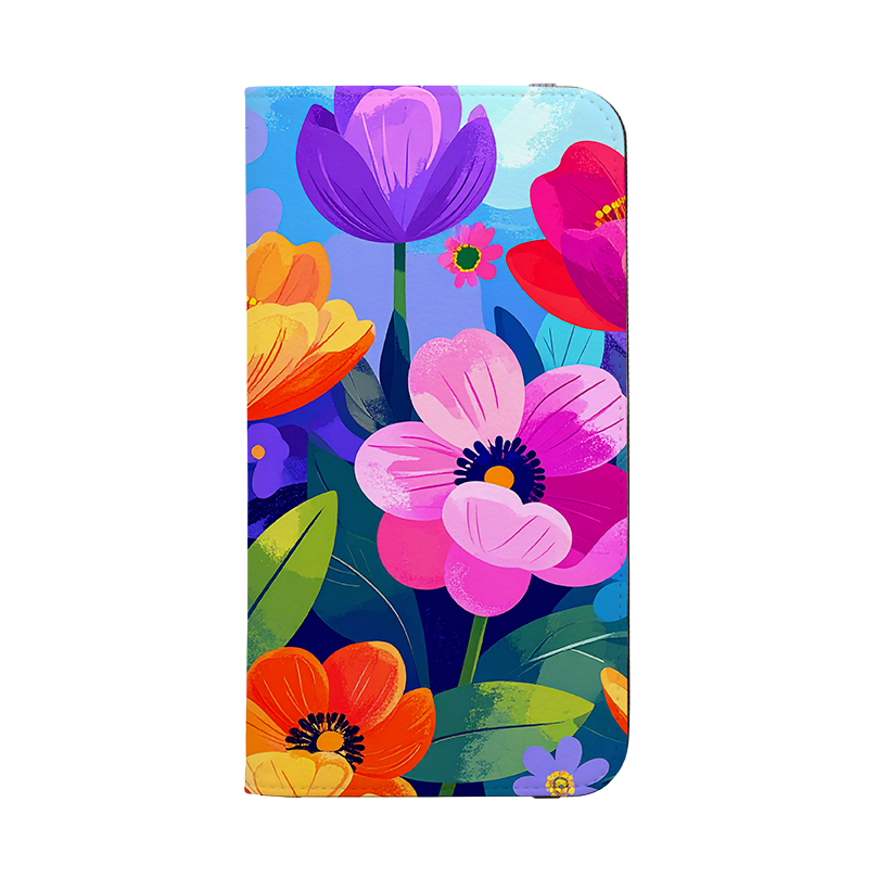 Rainbow Floral Wallet Case