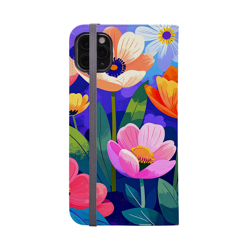 Rainbow Floral Wallet Case