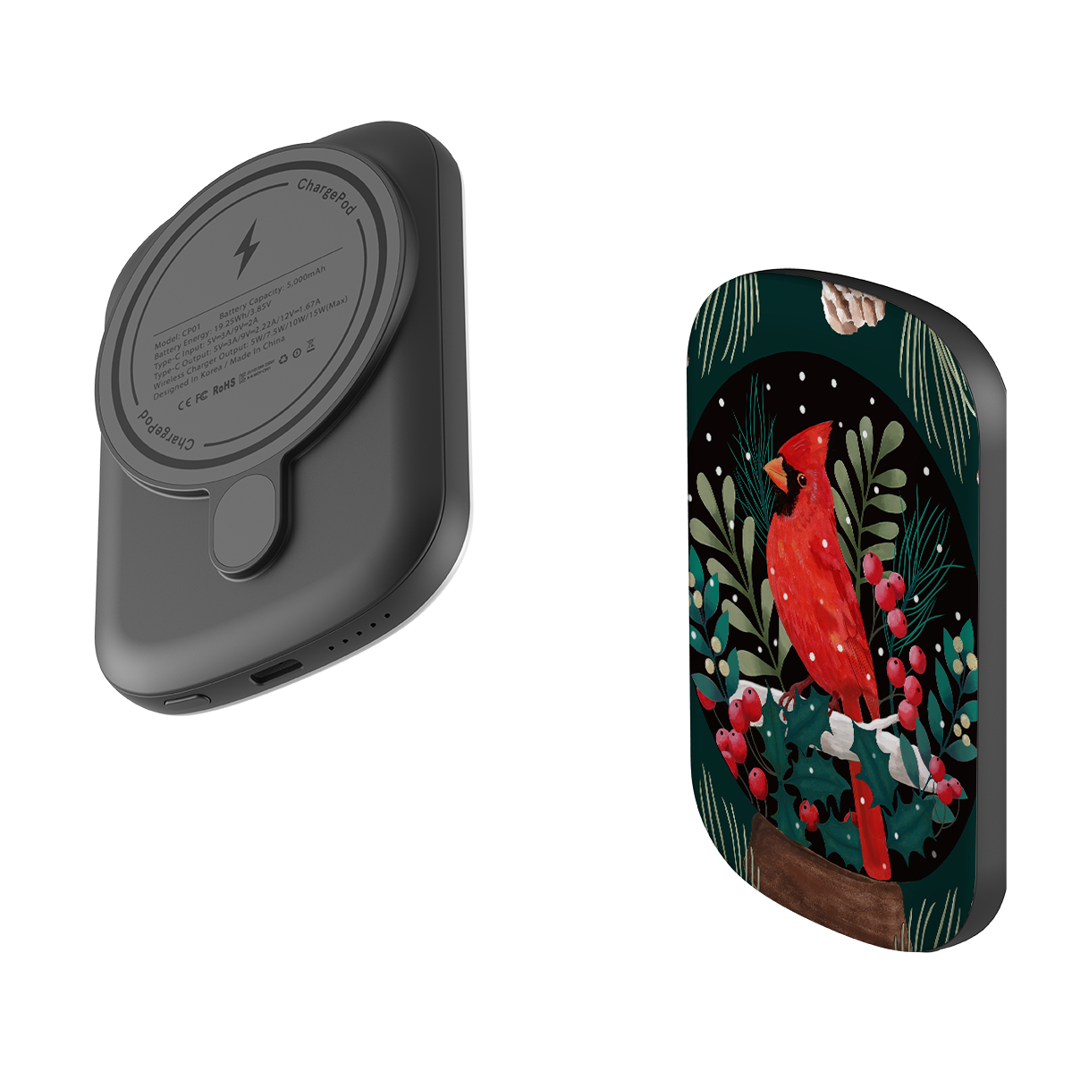 MagSafe Power Bank - Red Cardinal By Bex Parkin