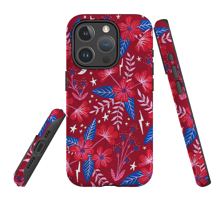 iPhone MagSafe Tough Case - Red Moon Garden By Lee Foster Wilson