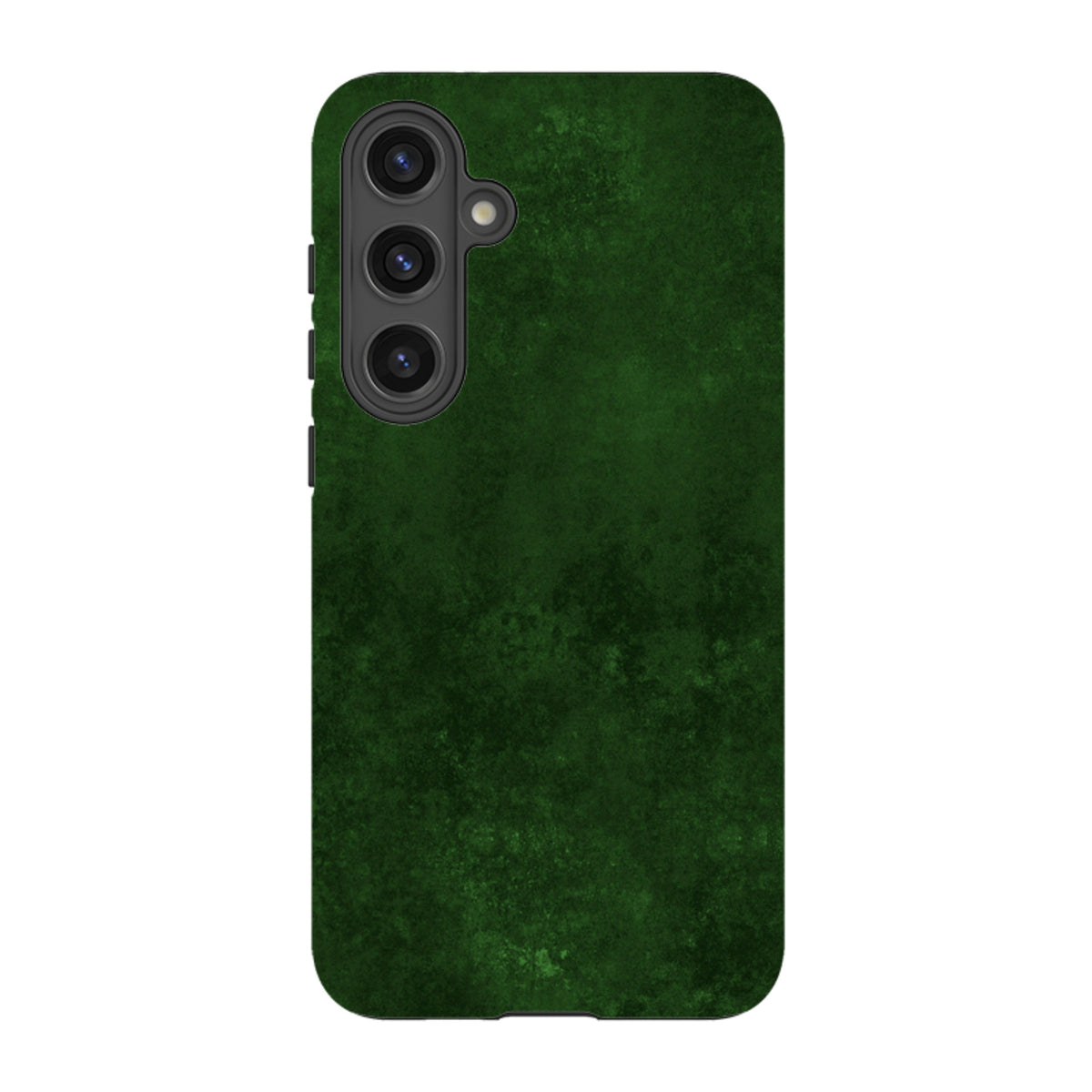 Samsung Galaxy tough case in a deep, textured absinthe green finish with a durable dual-layer design and camera cutouts.
