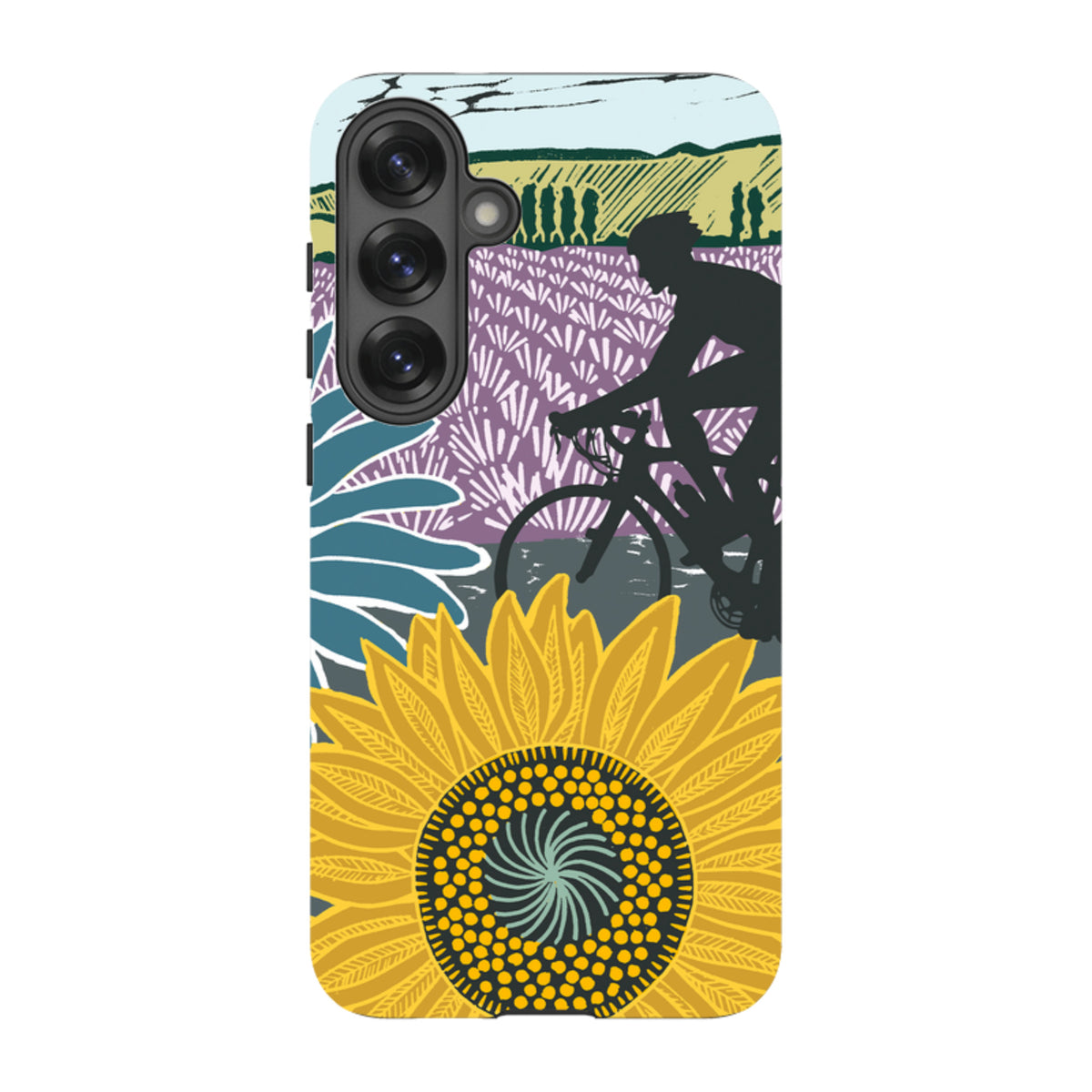 Samsung Tough Case – Fahrrad und Sonnenblumen von Kate Heiss