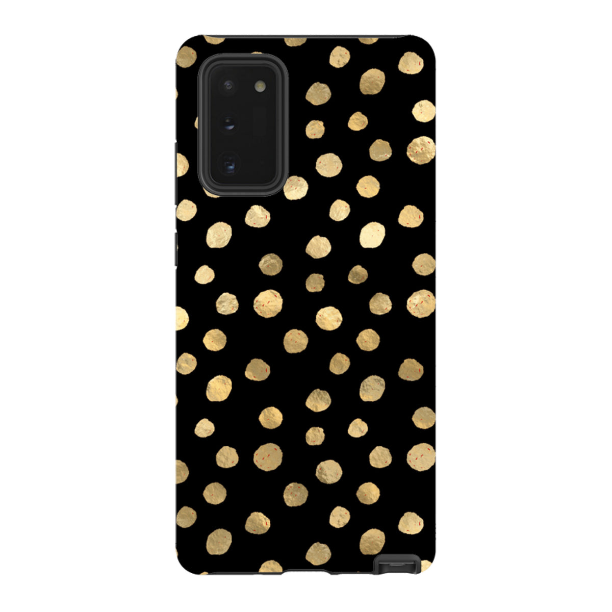Samsung Tough Case - Black and Gold Dots