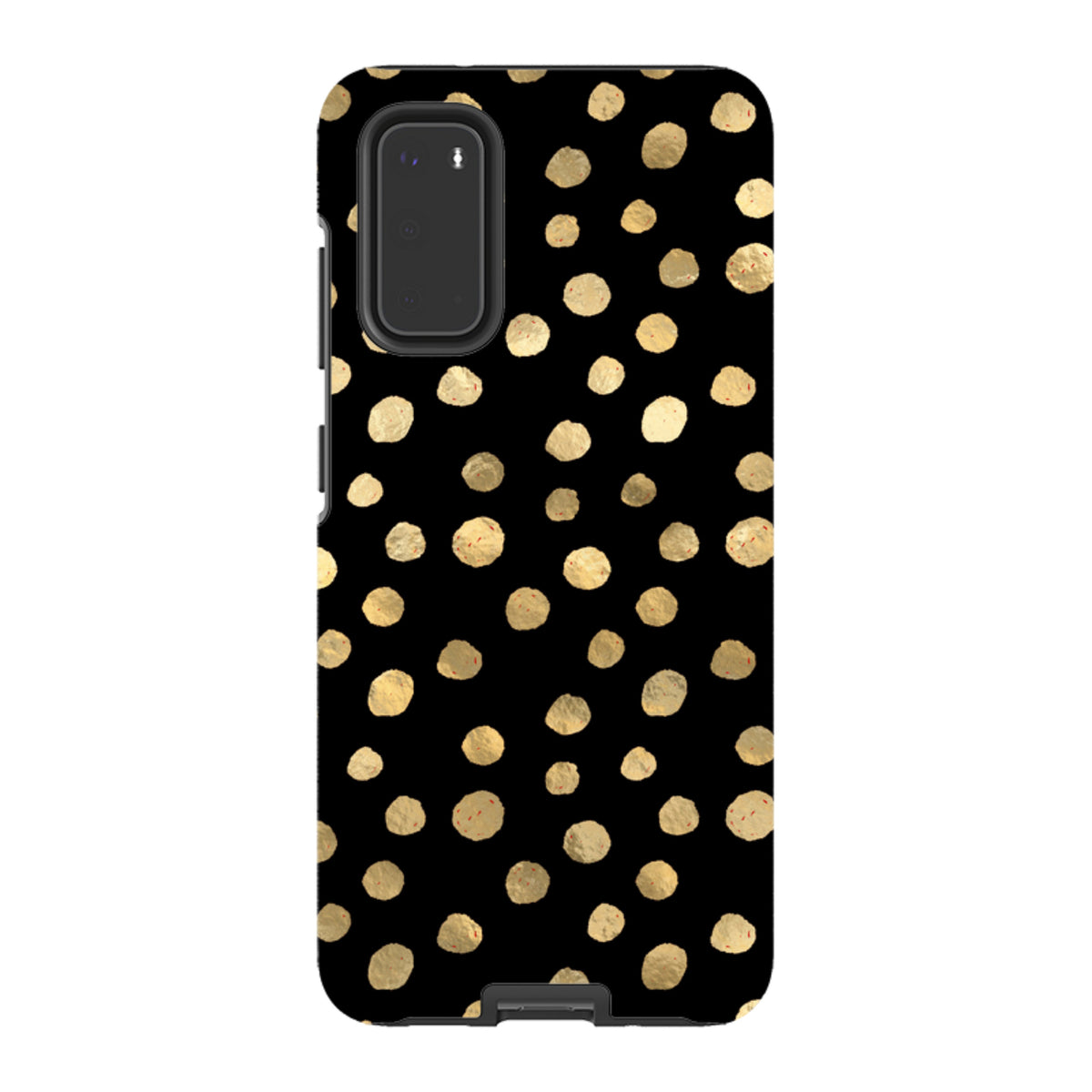 Samsung Tough Case - Black and Gold Dots