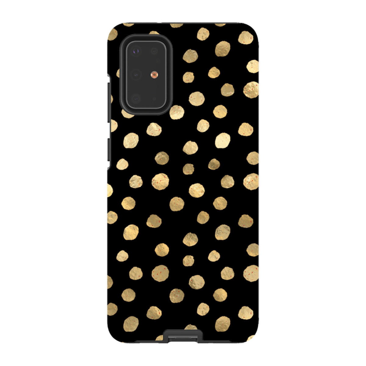 Samsung Tough Case - Black and Gold Dots