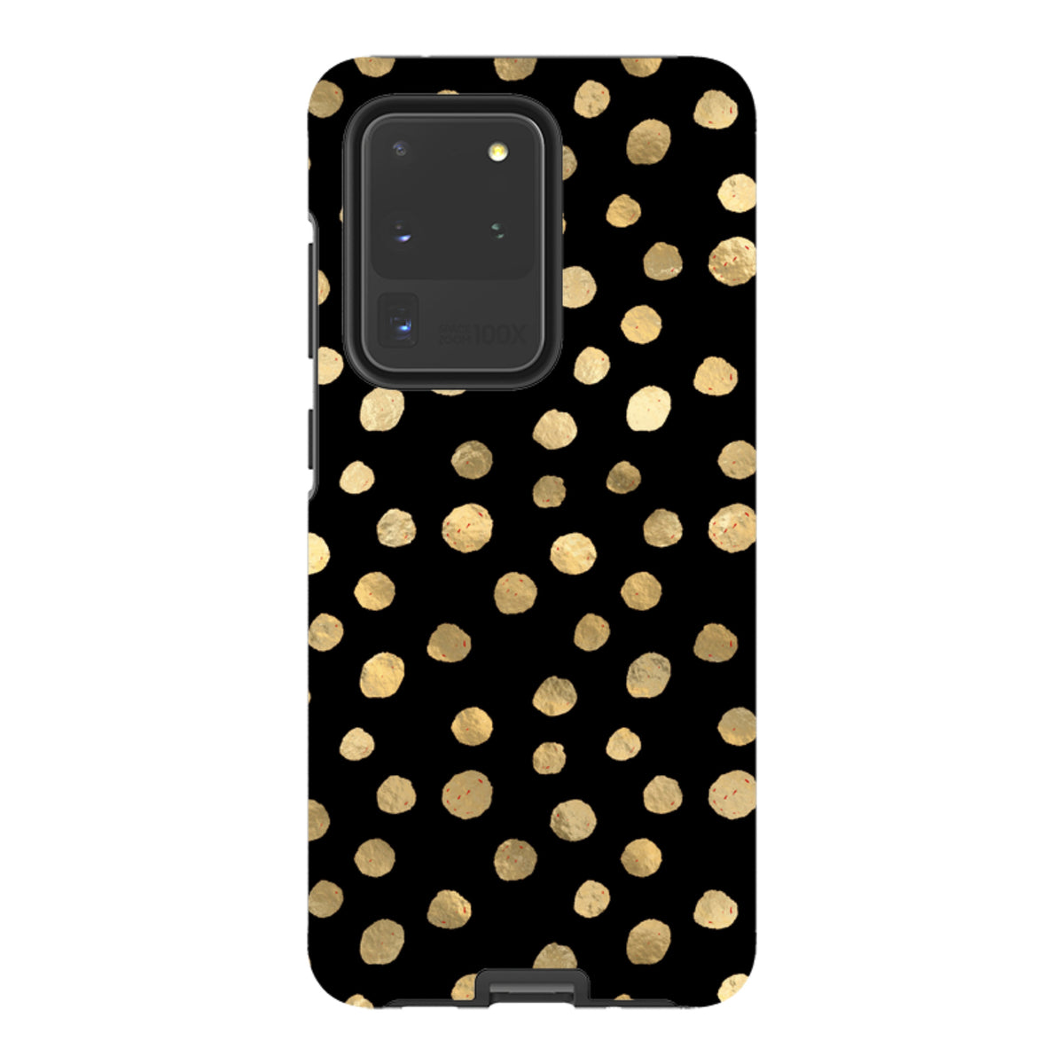 Samsung Tough Case - Black and Gold Dots