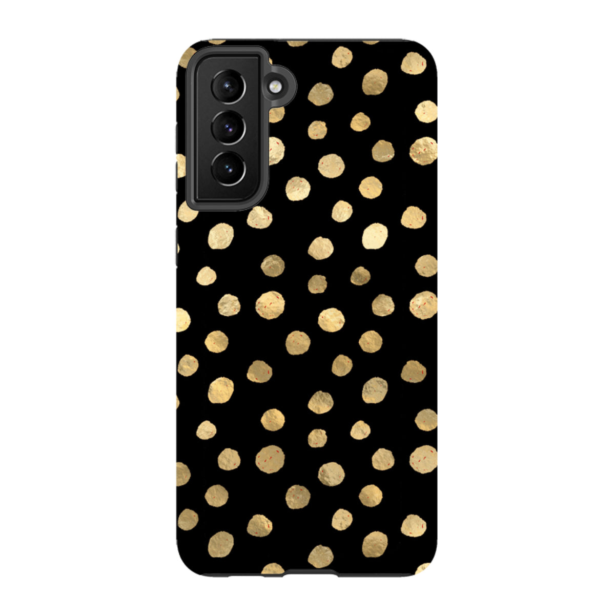 Samsung Tough Case - Black and Gold Dots