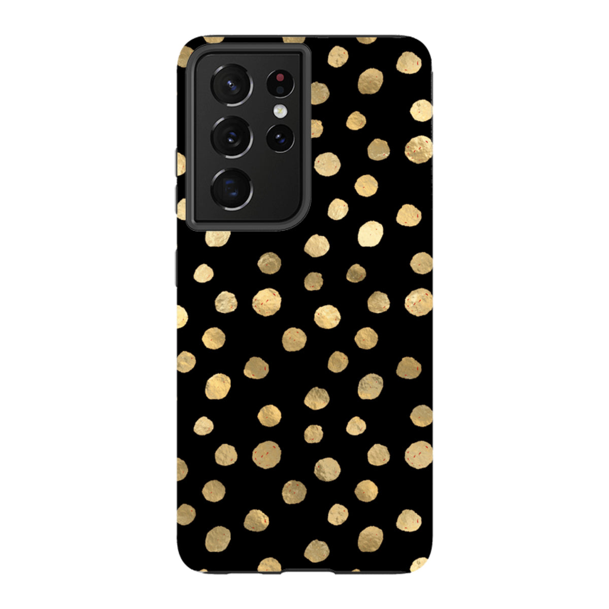 Samsung Tough Case - Black and Gold Dots