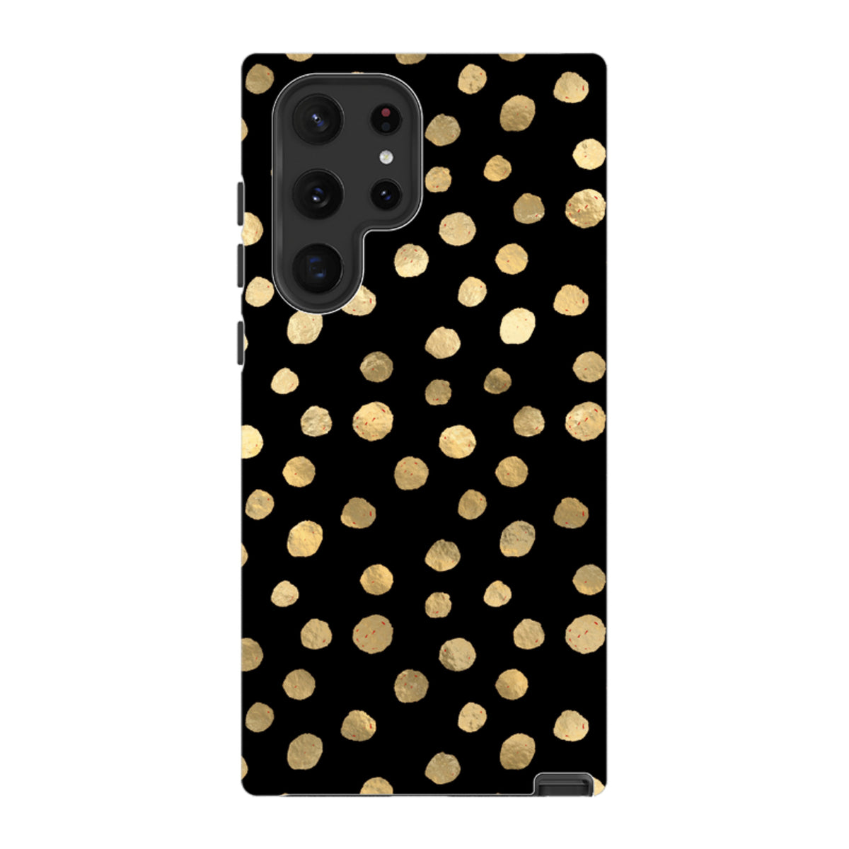 Samsung Tough Case - Black and Gold Dots