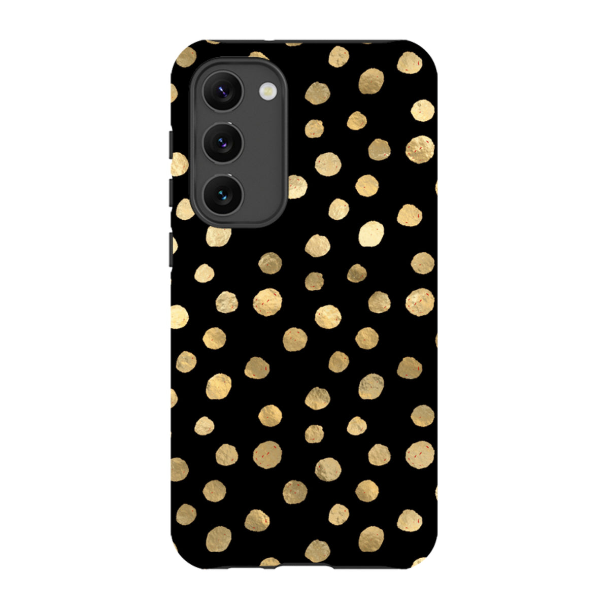 Samsung Tough Case - Black and Gold Dots