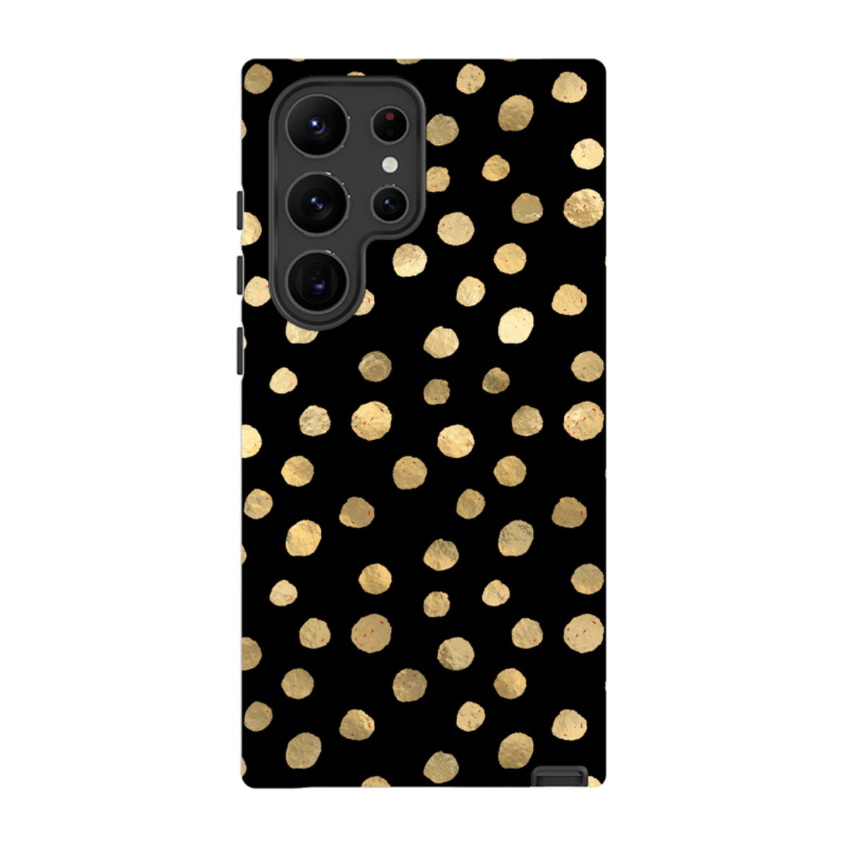 Samsung Tough Case - Black and Gold Dots