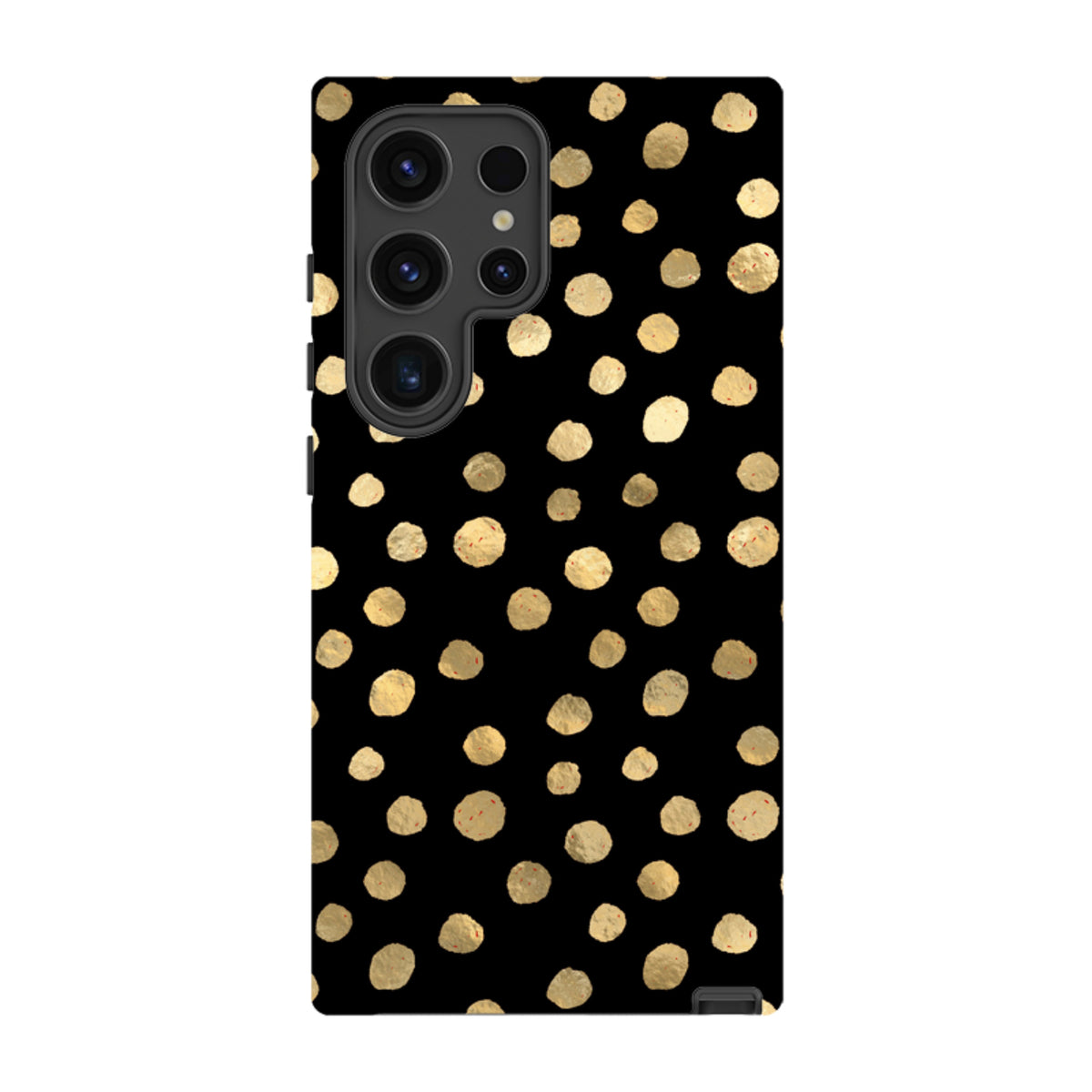 Samsung Tough Case - Black and Gold Dots