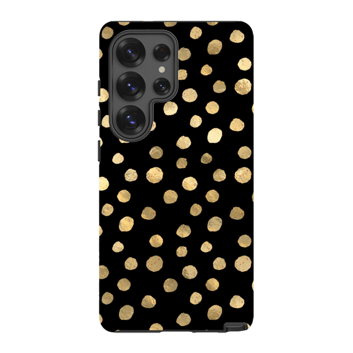 Samsung Tough Case - Black and Gold Dots