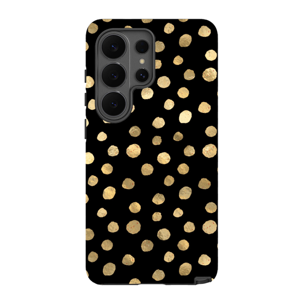Samsung Tough Case - Black and Gold Dots