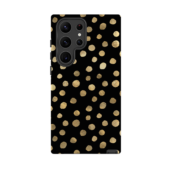 Samsung Tough Case - Black and Gold Dots