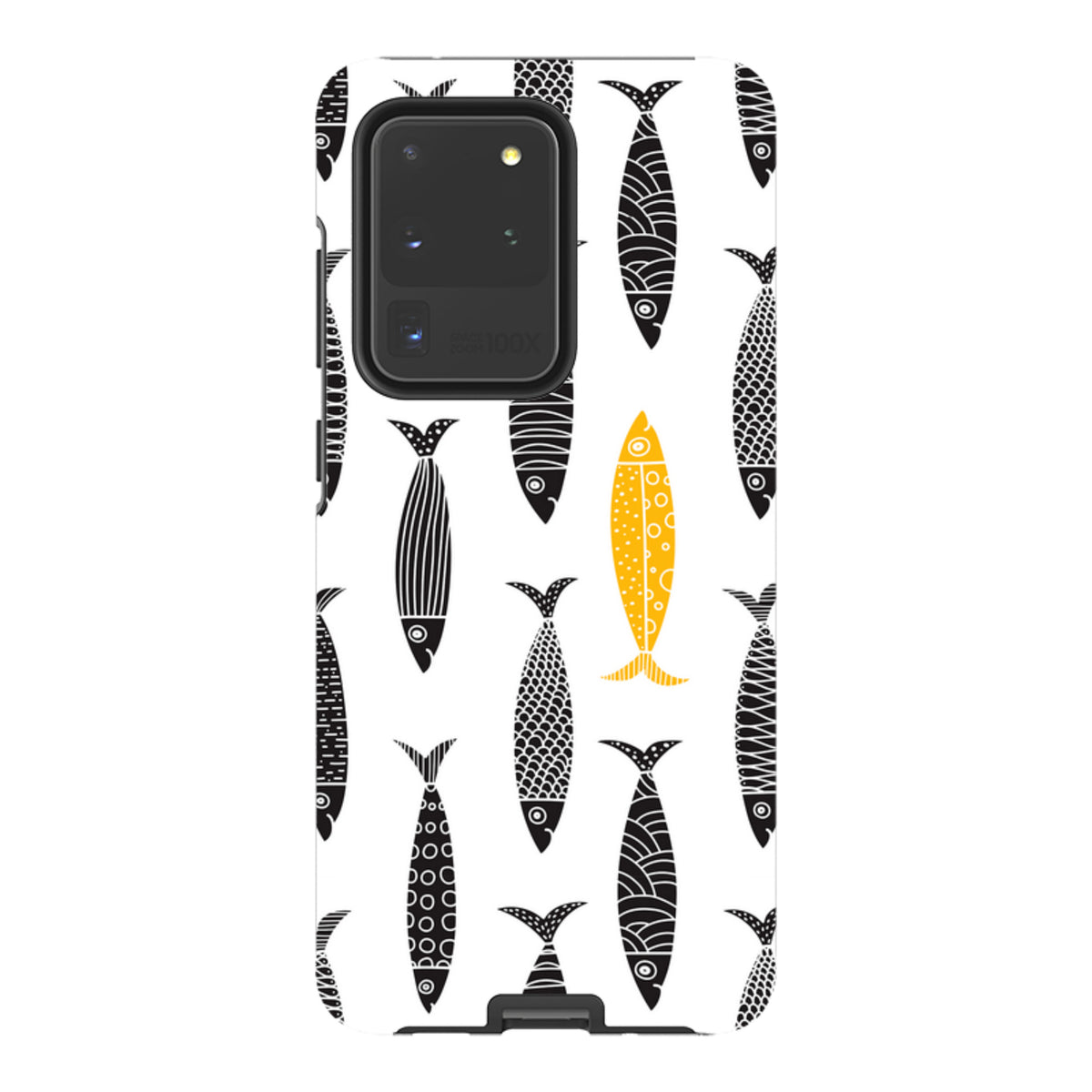 Samsung Tough Case - Black and Gold Sardines