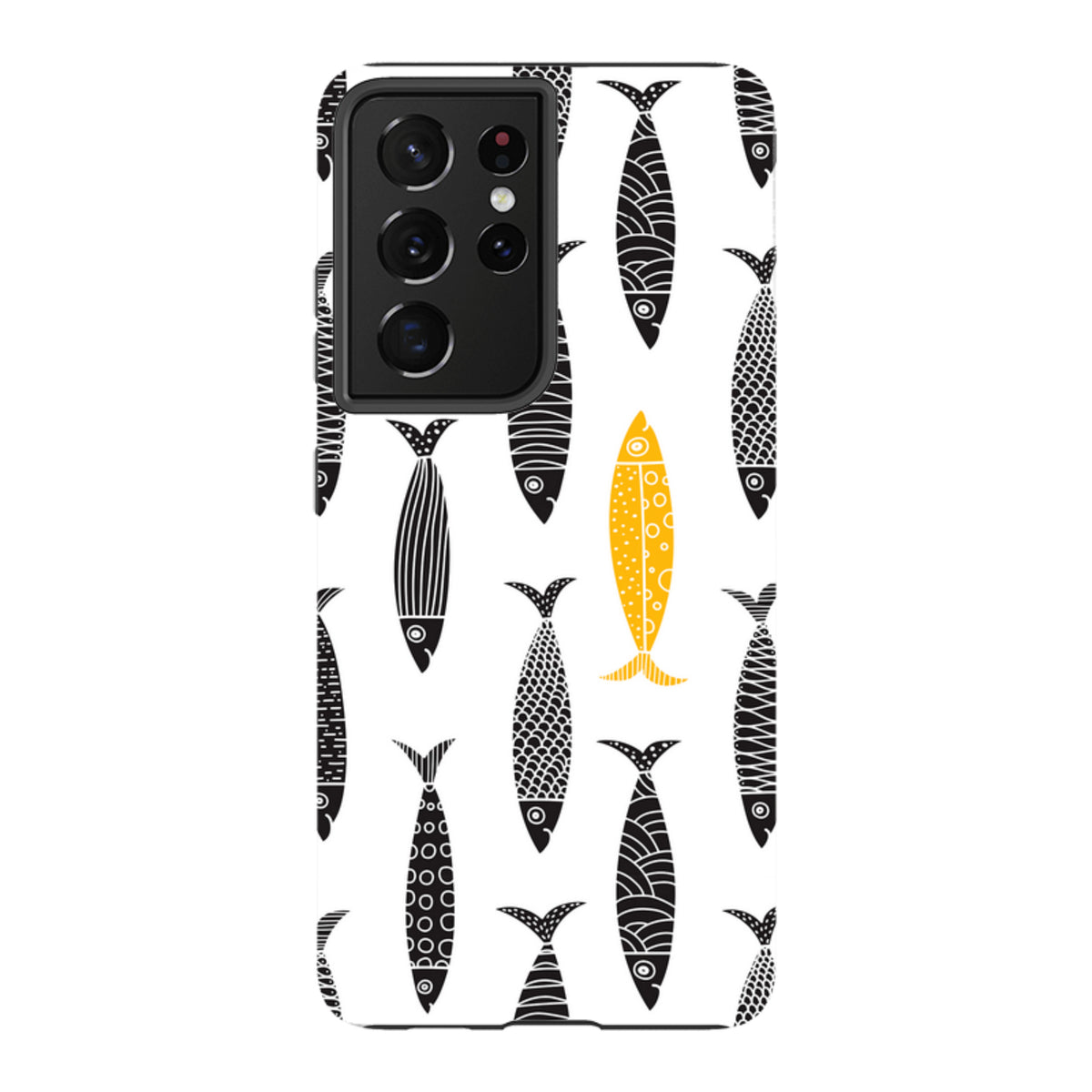 Samsung Tough Case - Black and Gold Sardines