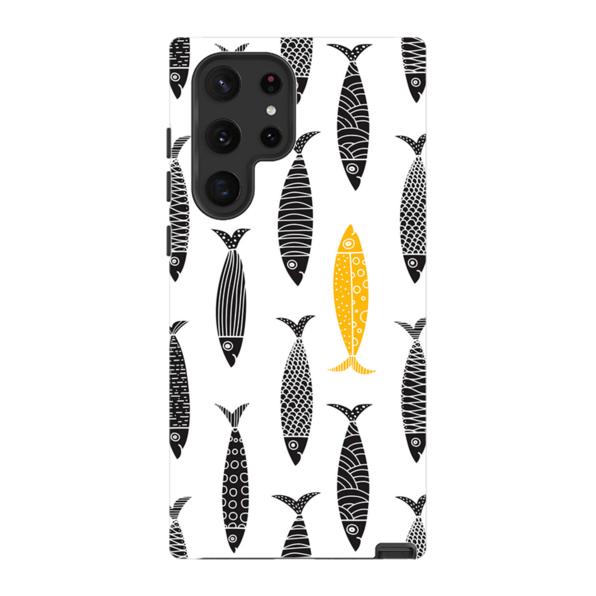 Samsung Tough Case - Black and Gold Sardines