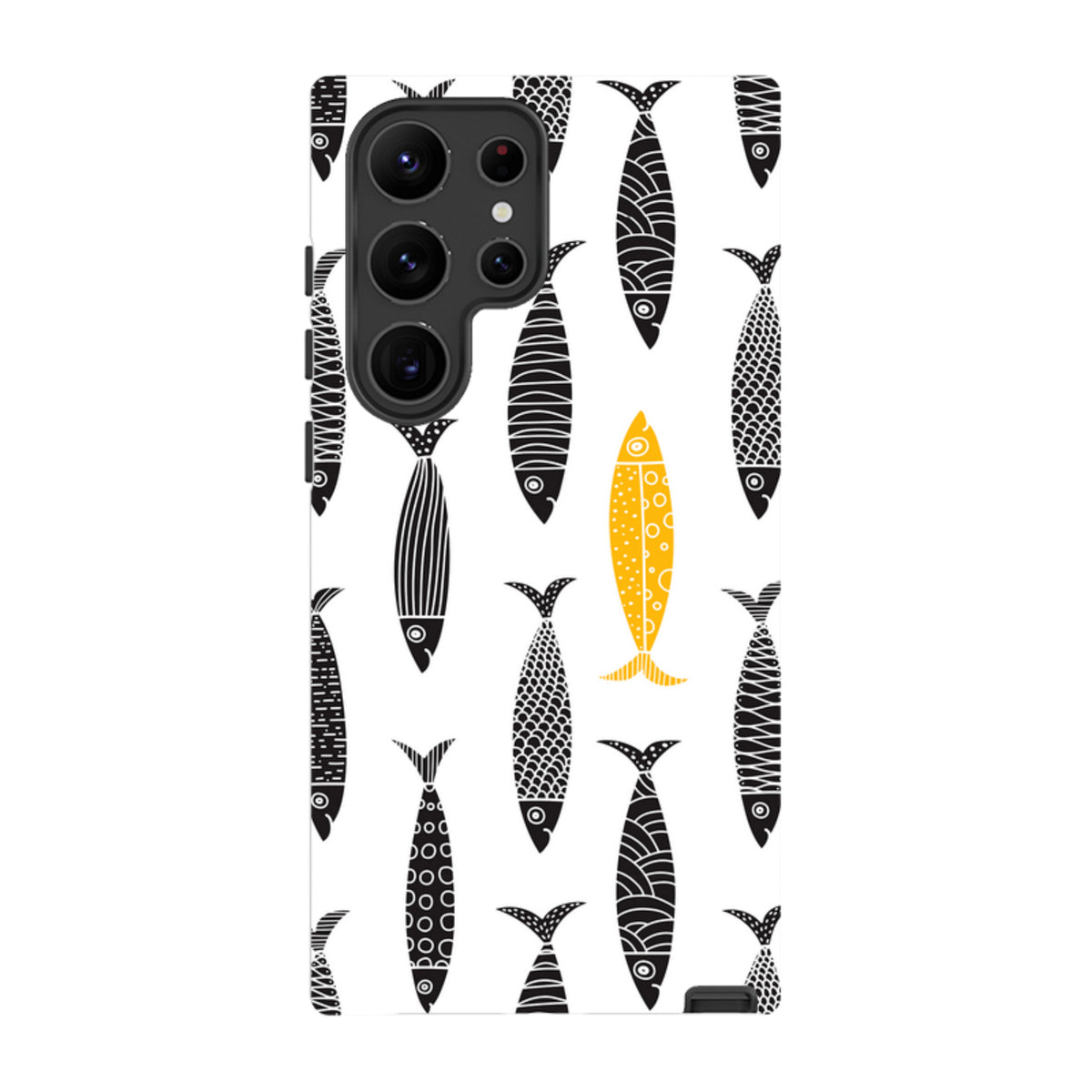 Samsung Tough Case - Black and Gold Sardines