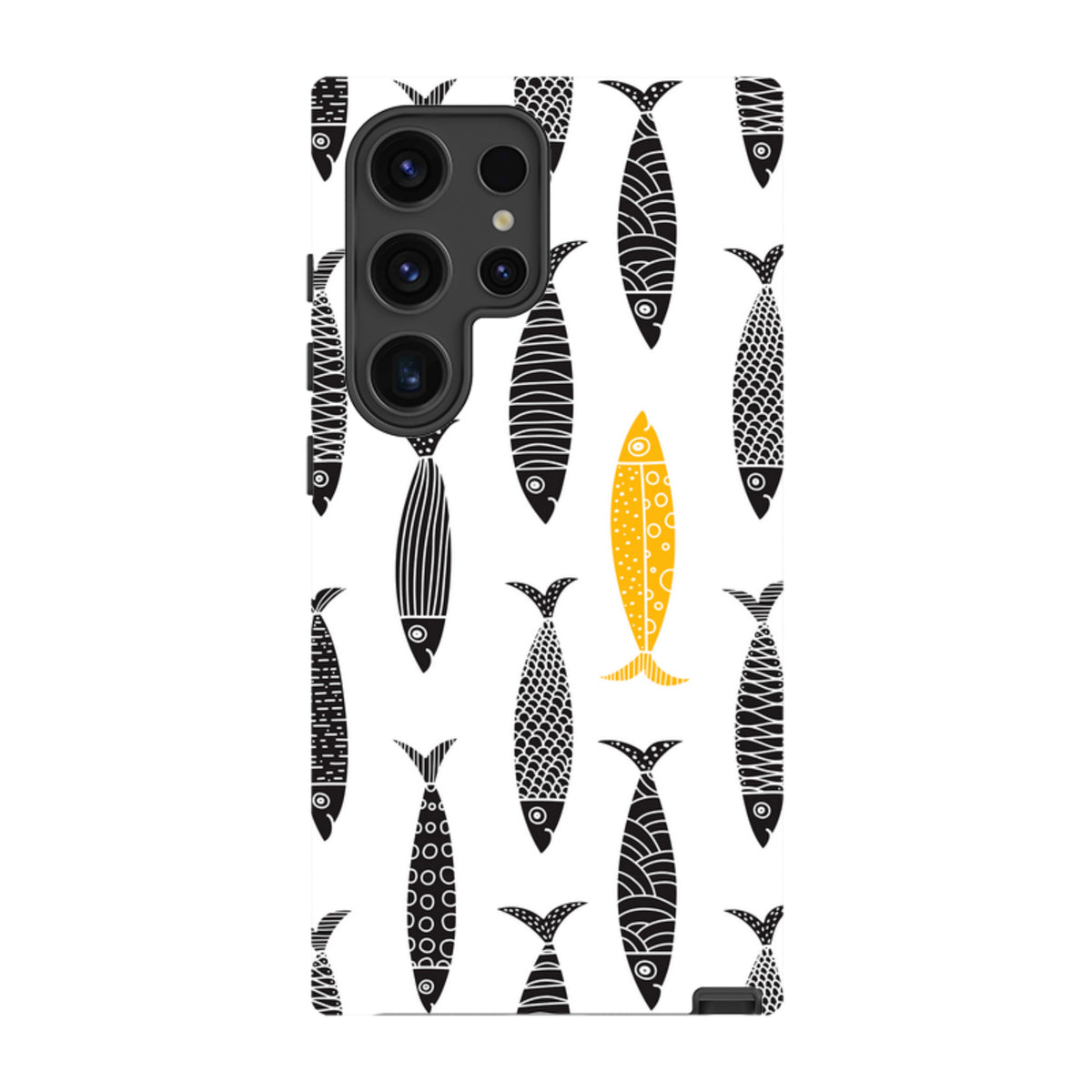 Samsung Tough Case - Black and Gold Sardines