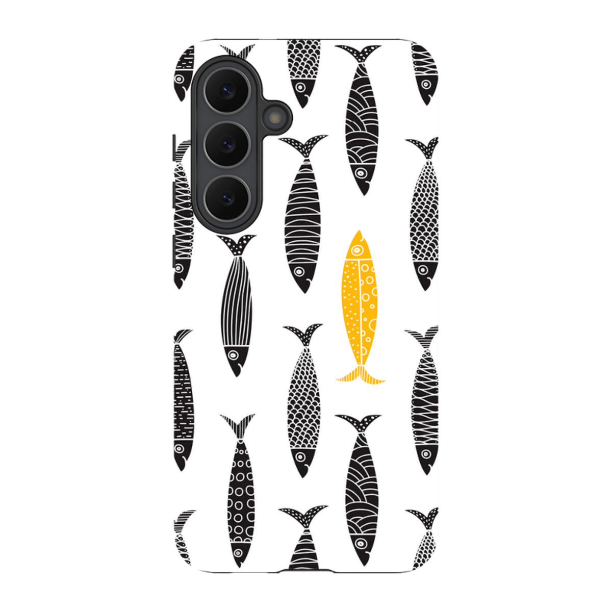 Samsung Tough Case - Black and Gold Sardines