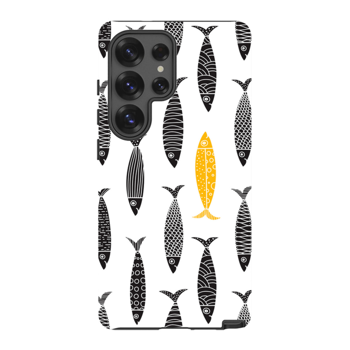Samsung Tough Case - Black and Gold Sardines