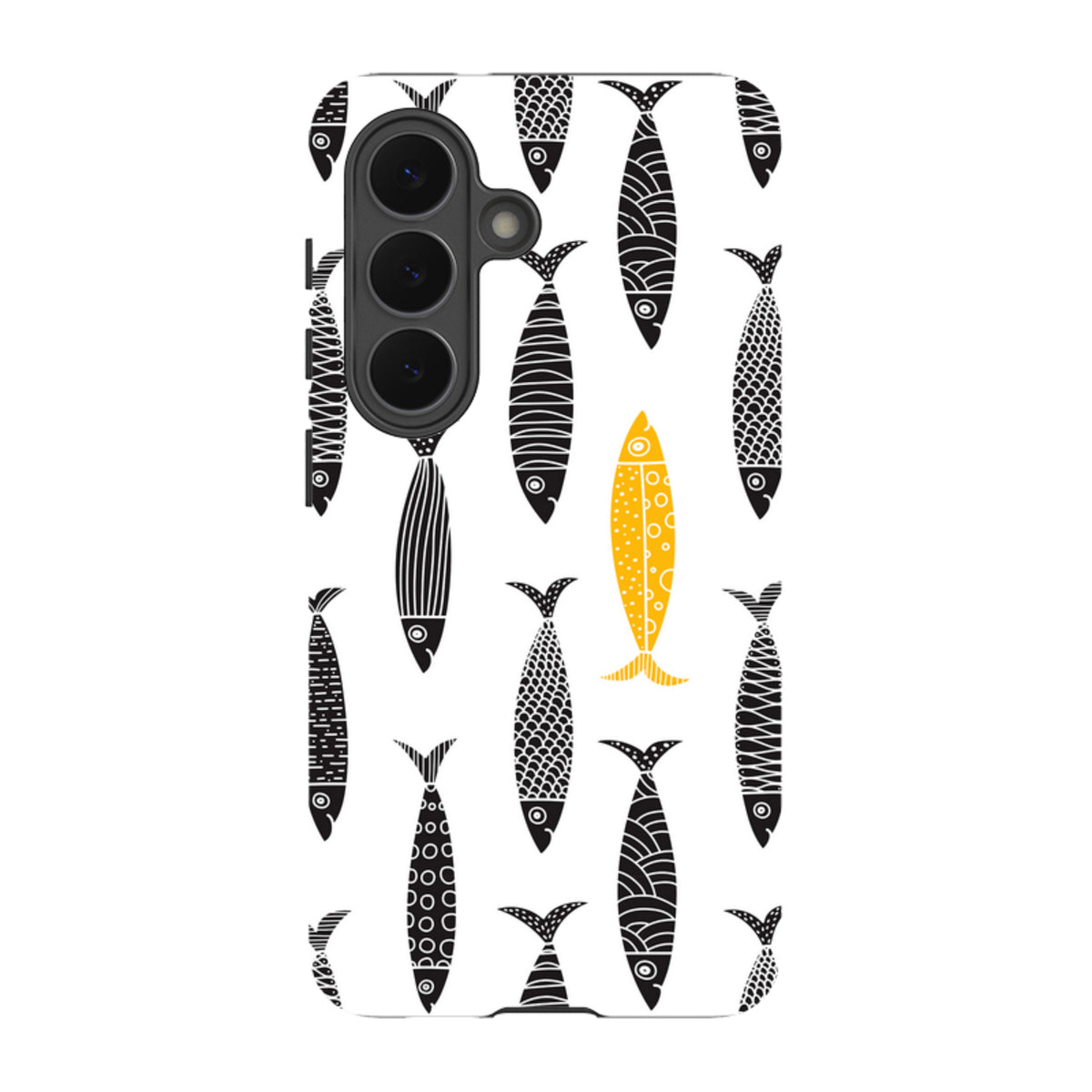Samsung Tough Case - Black and Gold Sardines