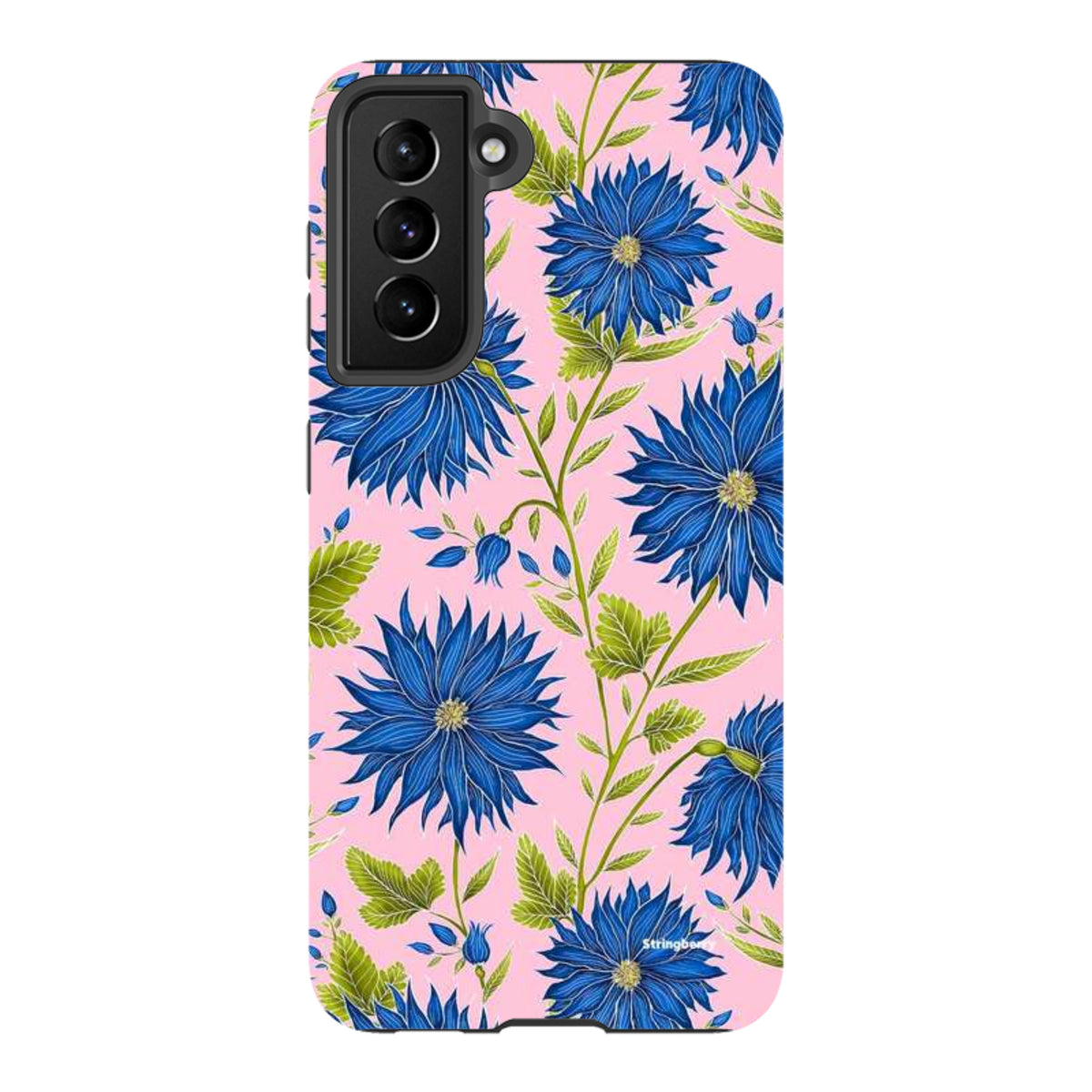 Samsung Tough Case - Blue Flowers Pink By Catherine Rowe