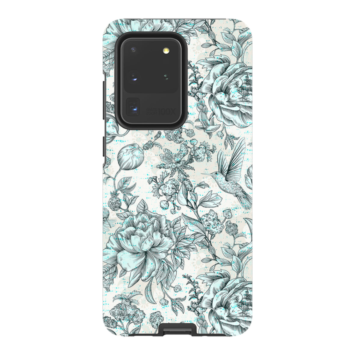Samsung Tough Case - Blue peonies