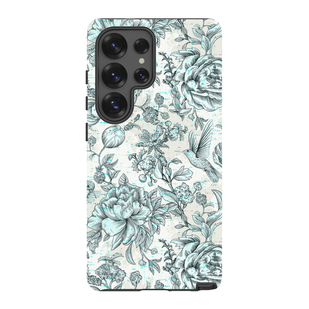 Samsung Tough Case - Blue peonies