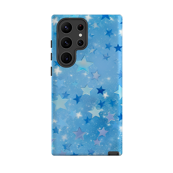 Samsung Tough Case - Blue Stars II  (Case Does Not Glitter)
