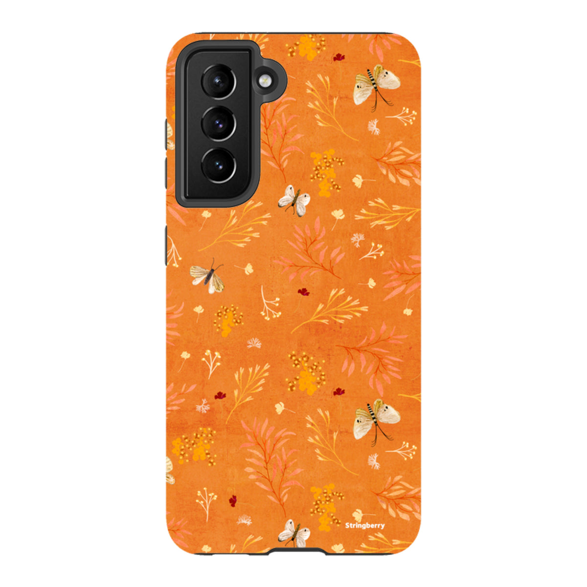 Samsung Tough Case - Blush Floral Orange By Katherine Quinn