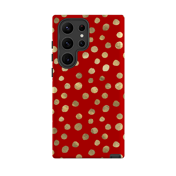 Samsung Tough Case - Burgundy and Gold Stars