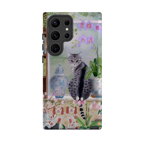 Samsung Tough Case - Cat In Window By Bex Parkin