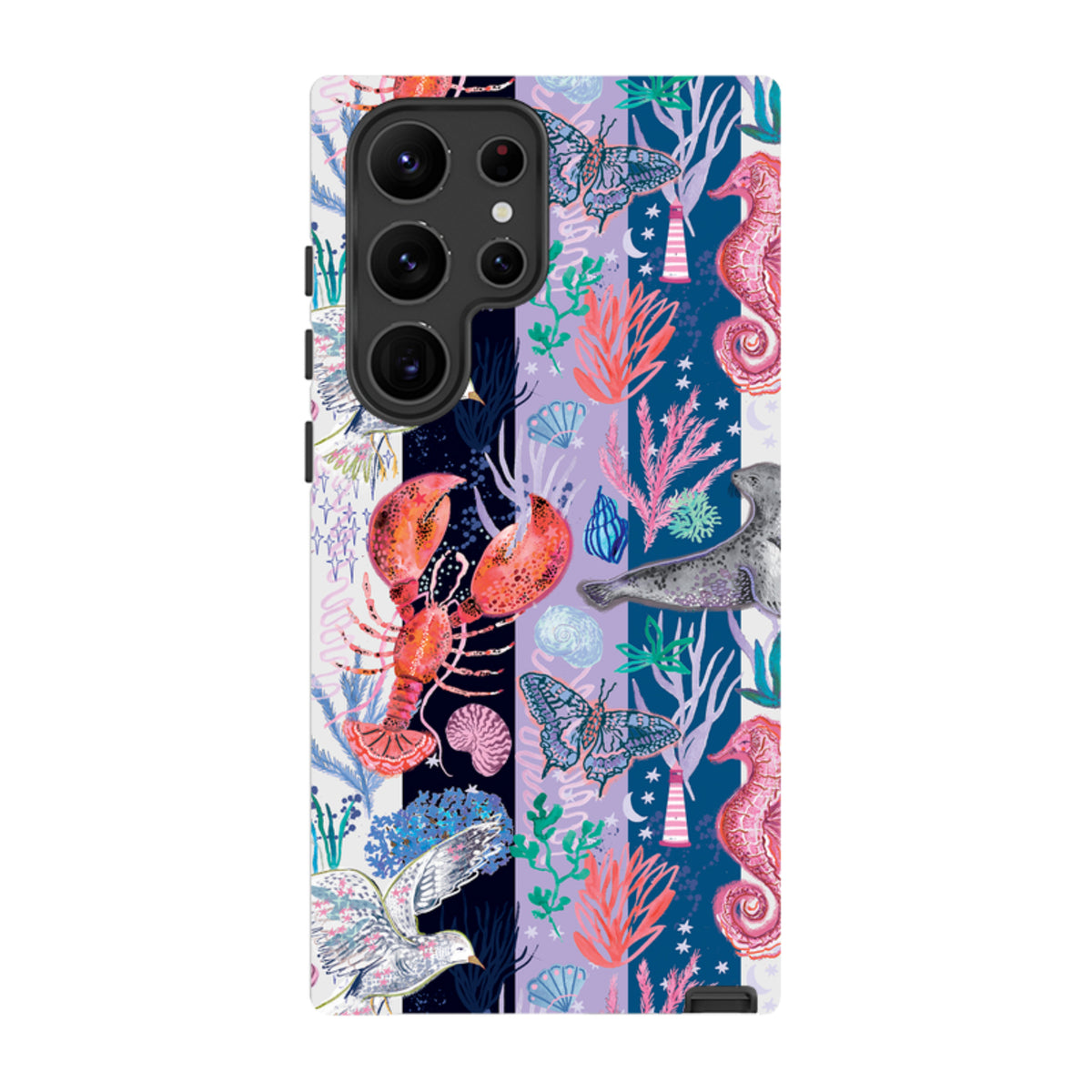 Samsung Tough  Case - Coastal Calling Stripe II By Emma Frances Grant